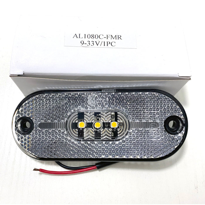 White Side Marker LED Light 2PC