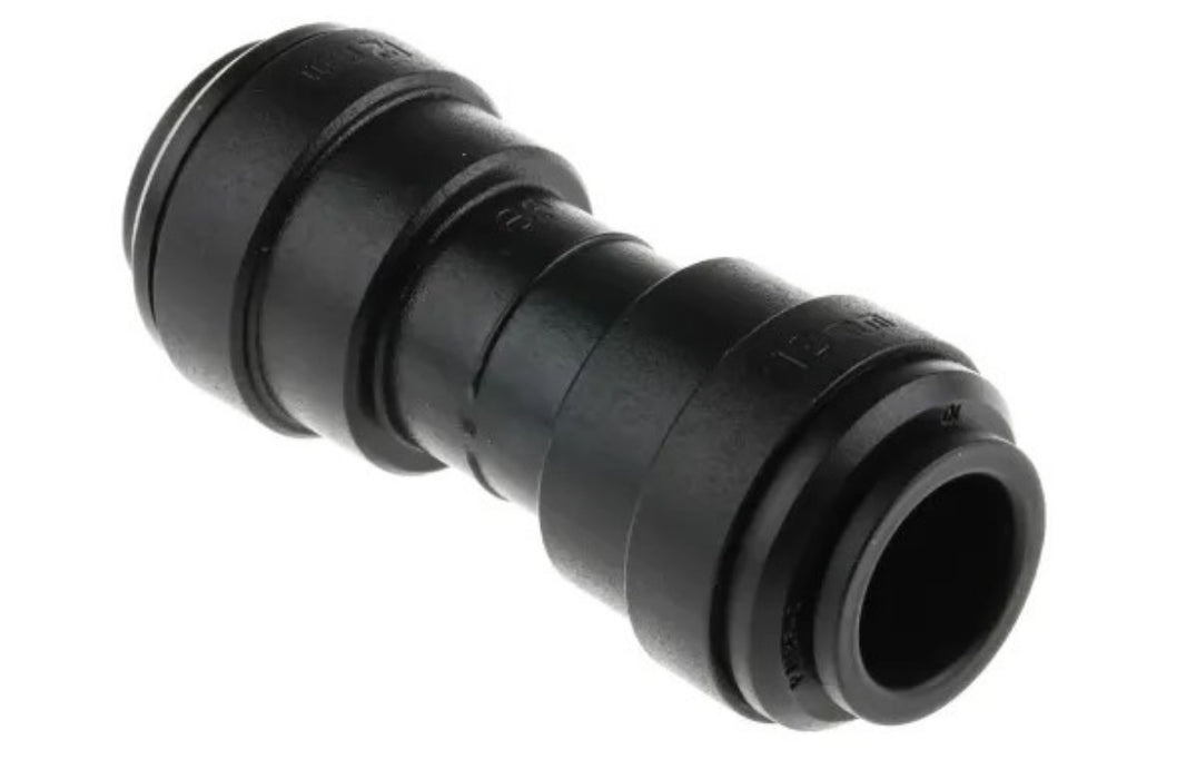John Guest 12 mm Push‑Fit Straight Connector – Plastic Tube Joiner (PM0412E)