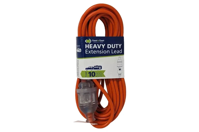 Coast 10M/15AMP Heavy Duty Extension Lead | 240V - Led Equipped