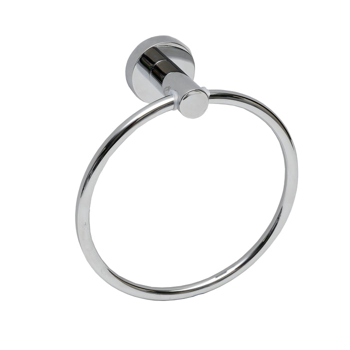 Estilo Chrome Bella Single Towel Ring – Classic Round‑End Design with Easy‑Mount Bracket