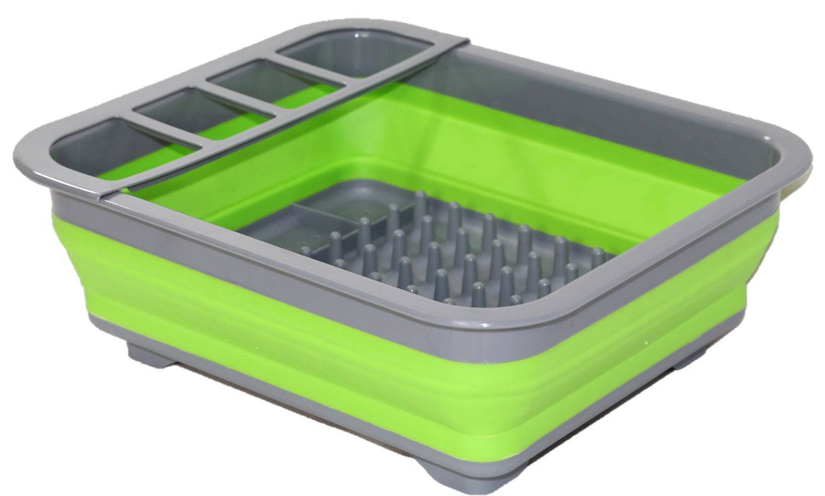 COLLAPSIBLE DISH DRAINER-GREEN