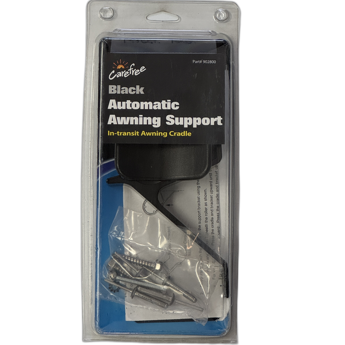 Carefree Black Automatic Awning Support Cradle – Self-Pivoting Center Roller Support, 16 ft+ Roll-Out Awnings (Part No. 902800)