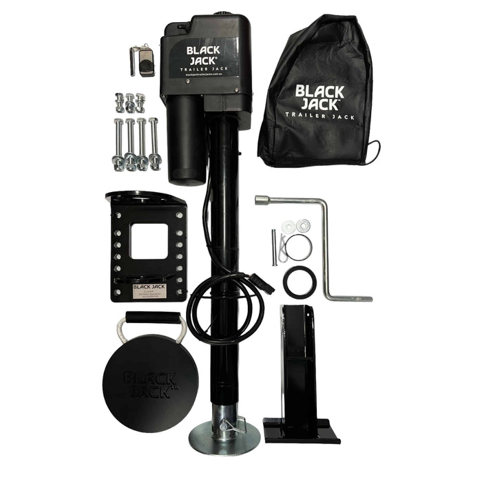 Black Jack Maxi 2,000 kg Electric Trailer Jack – Remote-Controlled with Intelli‑Brake