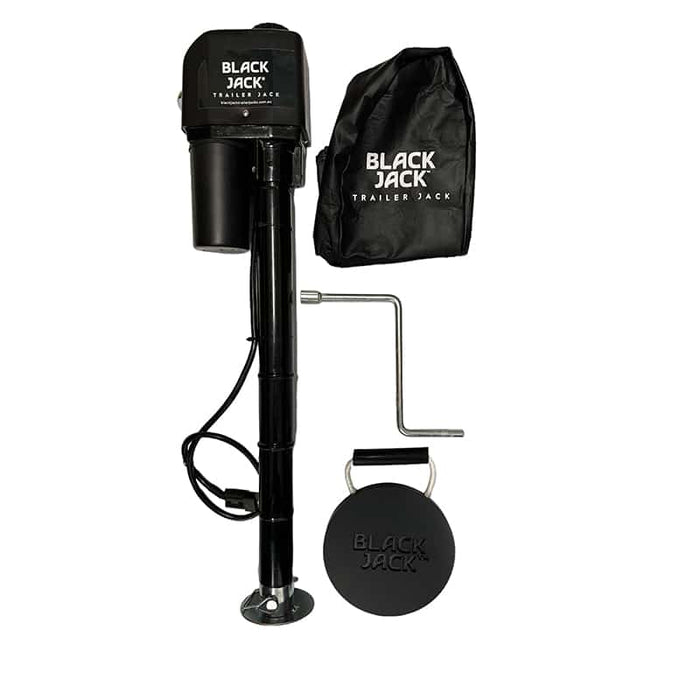 Black Jack Mini 12 V Electric Trailer Jack – 1,000 kg Lift Compatible with Standard 50 mm Clamp