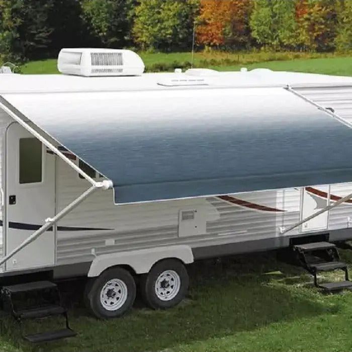 Carefree 14ft Blue Shale Fade Roll Out Awning (No Arms) – Premium Awnings