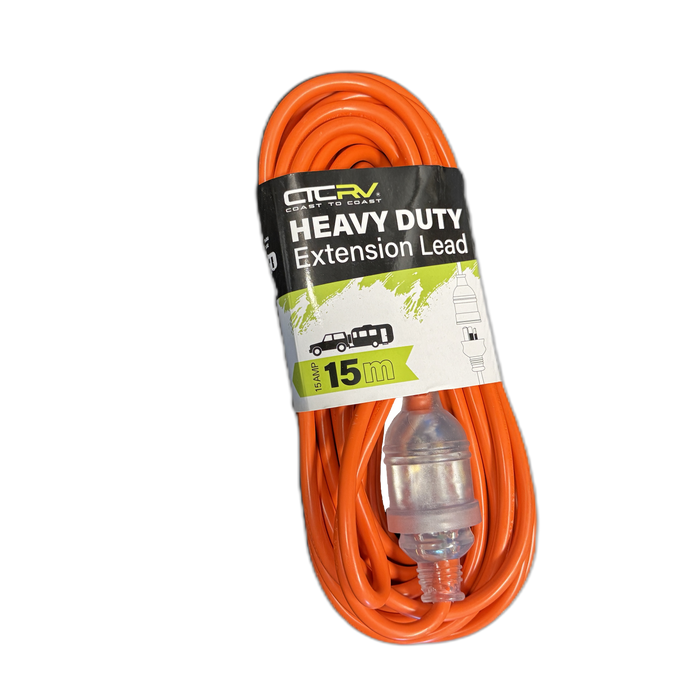 Coast 15M/15AMP Heavy Duty Extension Lead | 240V – Premium Power Leads & Inlets
