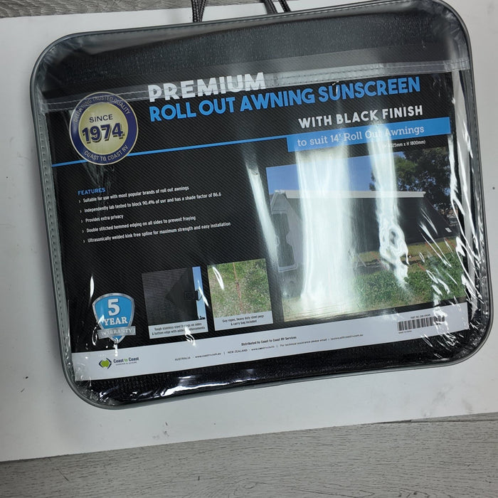 Coast to Coast Premium Black Sunscreen – 14′ (4.025 m) Front Privacy Screen