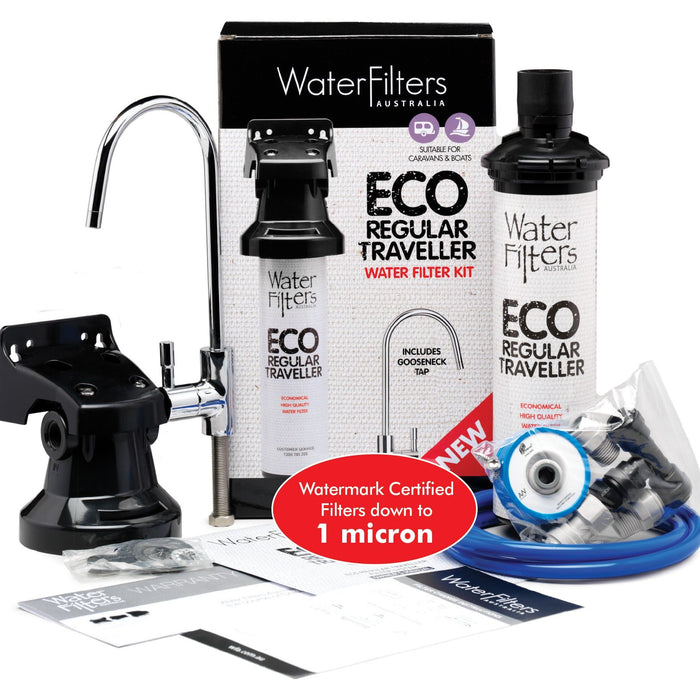 Eco Regular Travel Water Filter Kit with Gooseneck Tap – Portable Clean Water Solution