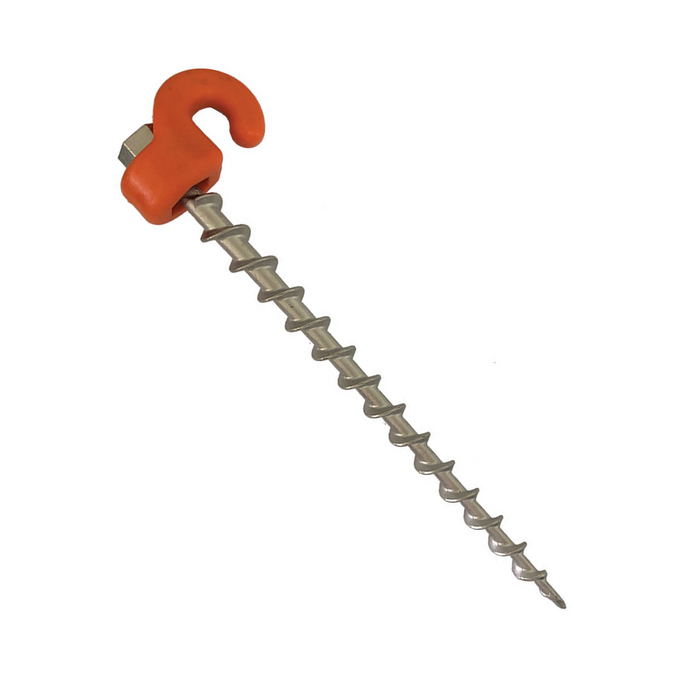 Ground Dog Screw in Pegs with Hook Collar