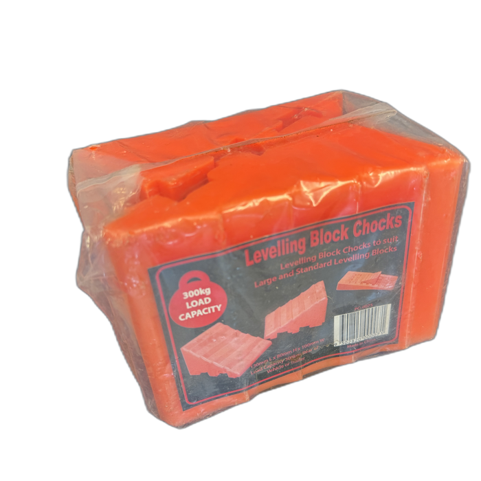 ARVA Levelling Block Chocks – Heavy-Duty Orange Pair (130 × 80 × 100 mm, 300 kg Capacity)