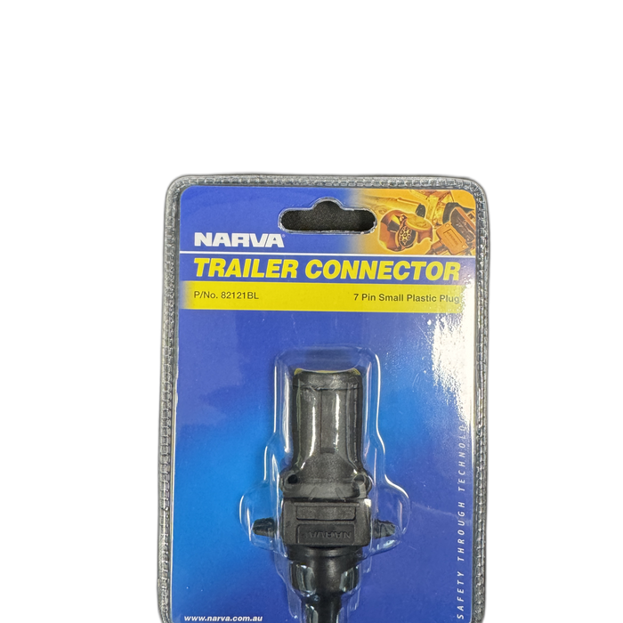 Narva 7 Pin Small Round Trailer Plug – Durable Metal Connector for Caravan & Trailer Wiring