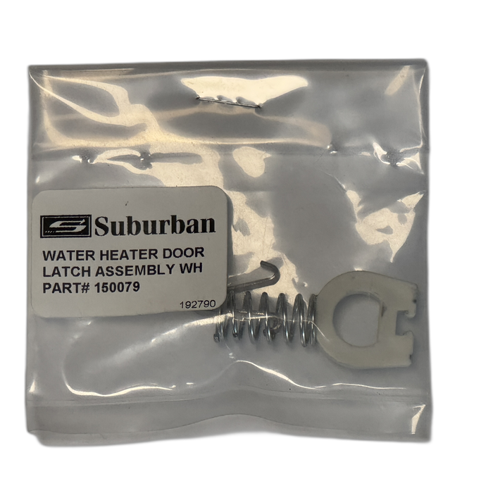 Suburban Hot Water System Plastic Door Latch Kit – Part 150079 (White Thumb-Lock Assembly)