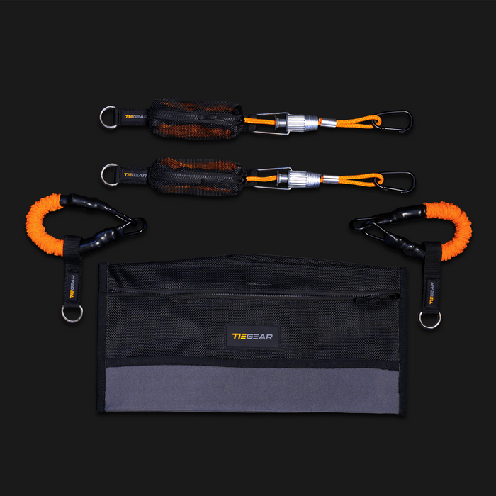 Tiegear STEADFAST Awning 2-Pack — Guy Ropes & Soft Springs with Gear Bag