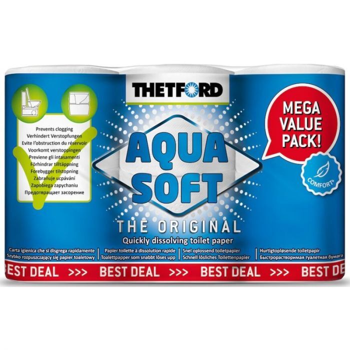 Aqua Soft 6 Pack Toilet Paper