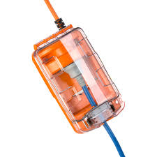Ampfibian RV‑PLUS 15A‑to‑10A Power Adaptor – Weatherproof RCD Caravan Safety
