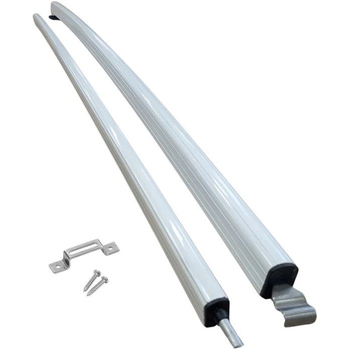 White Curved Roof Rafter – Anti-Flap Support Bar for Caravan Awnings